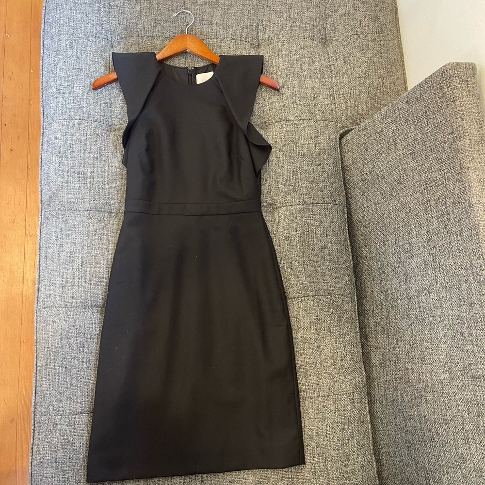 J crew black flutter sleeve dress
